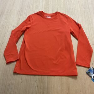 ZeroXposur Dri-Tech Athletic Top Boys Sz 10/12 Orange Long Sleeve Reflective New